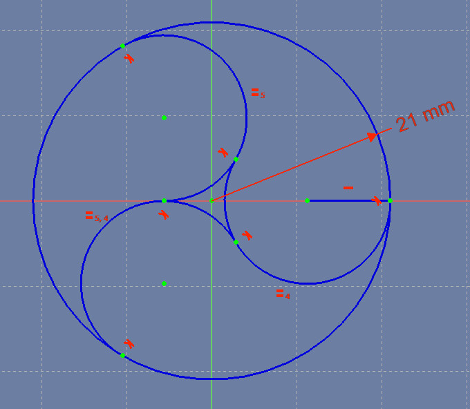 Drawing our 3 arcs via Constraints