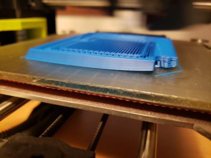 The ABS print warped badly, even with a heated bed.