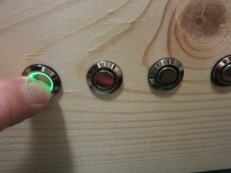The result: push the button and the light comes on!