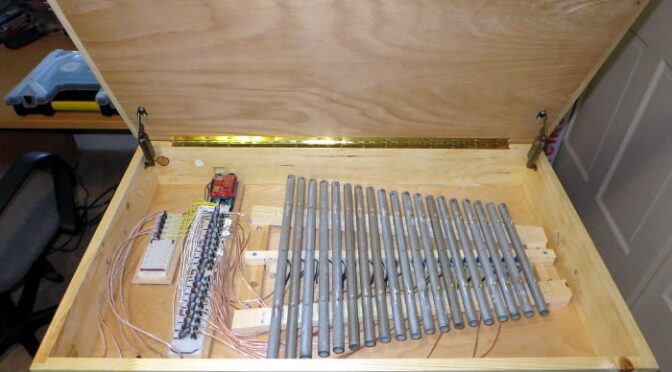 The completed Robotic Glockenspiel project