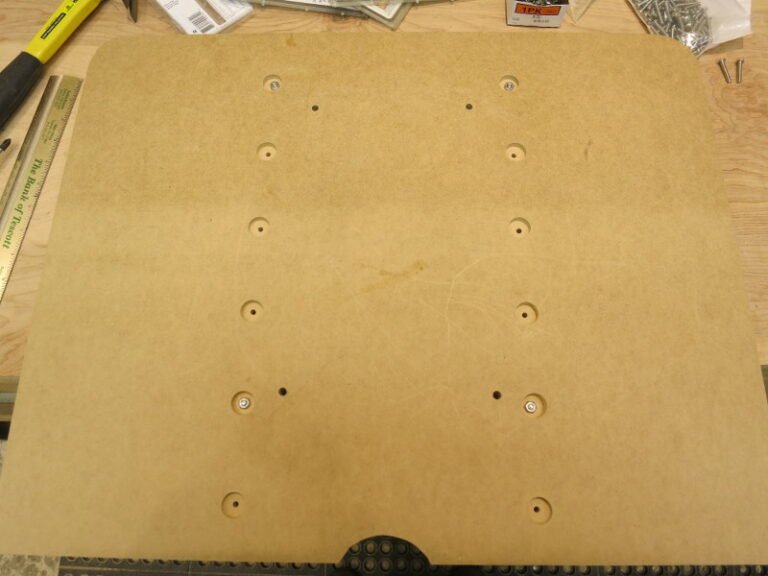 All the bolt holes and nut counterbores are cut