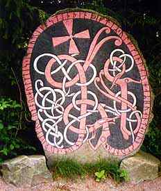 A re-painted rune stone