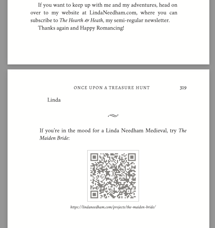 The inserted QR Code, in the Print PDF.