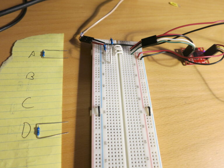 Measuring the results of using various pairings of resistors