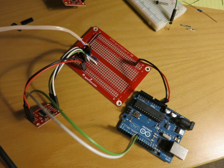 I’ve transferred one of four load sensor circuits to the protoboard