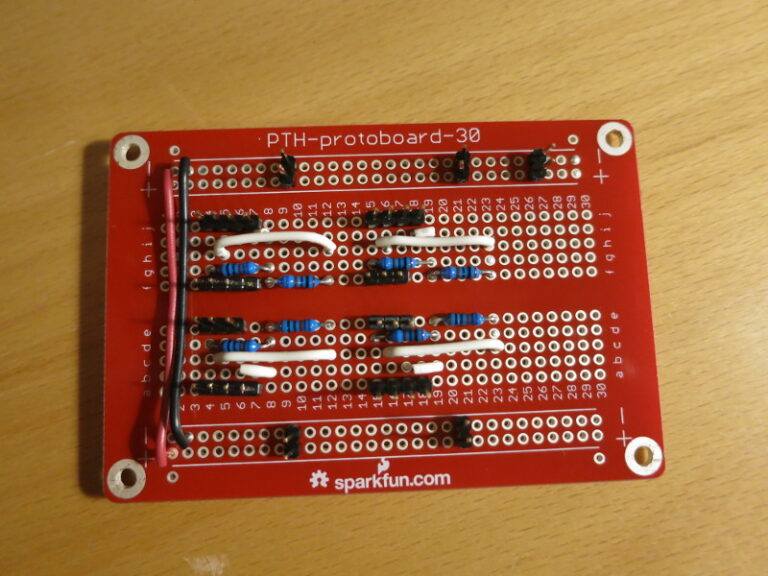 The completed, soldered circuit