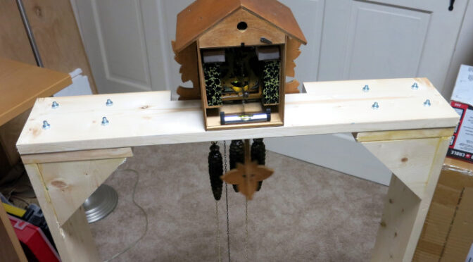 A cuckoo clock on the test stand