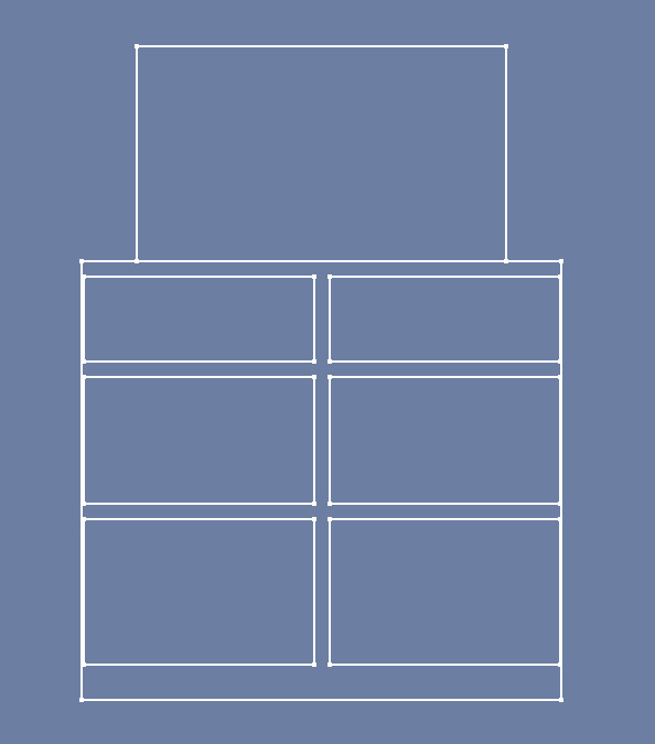 Rough sketch of the drawer layout