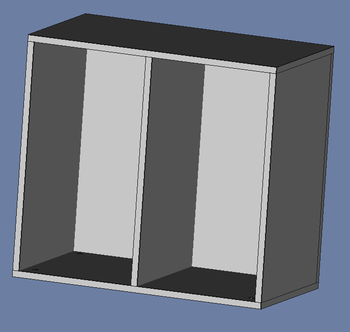 A basic cabinet, in FreeCAD