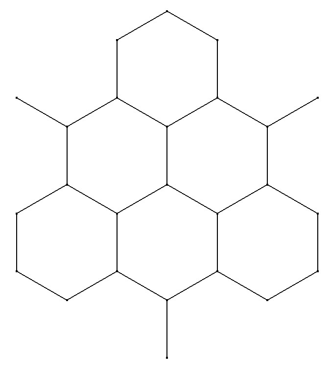 The underlying hexagonal pattern of the pegs
