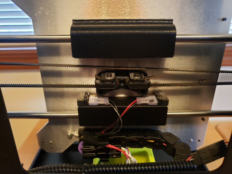 The Lulzbot Mini Y axis belt, underneath the print bed