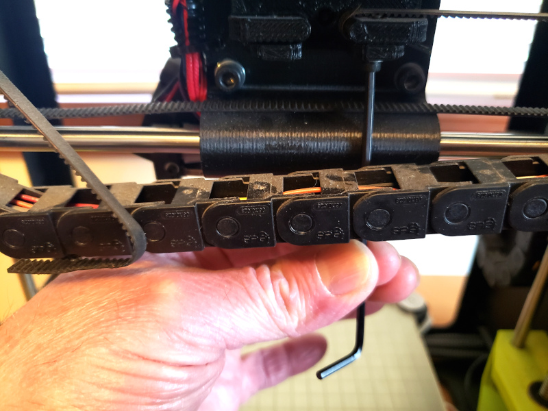 Removing the X axis belt, which is behind the print head