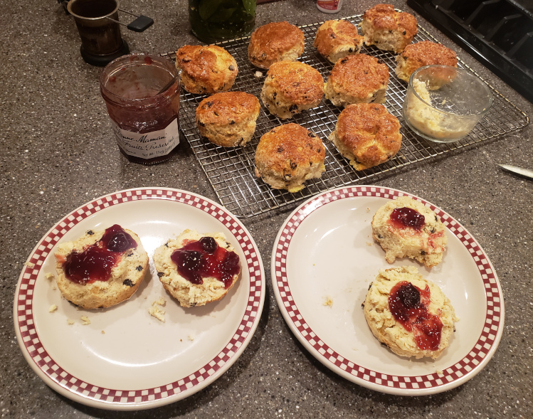 My second attempt at scones. Edible, but not yet great.